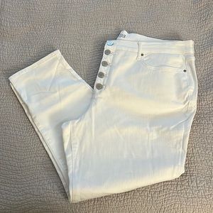 a.n.a Womens High Rise Button Fly Skinny Ankle